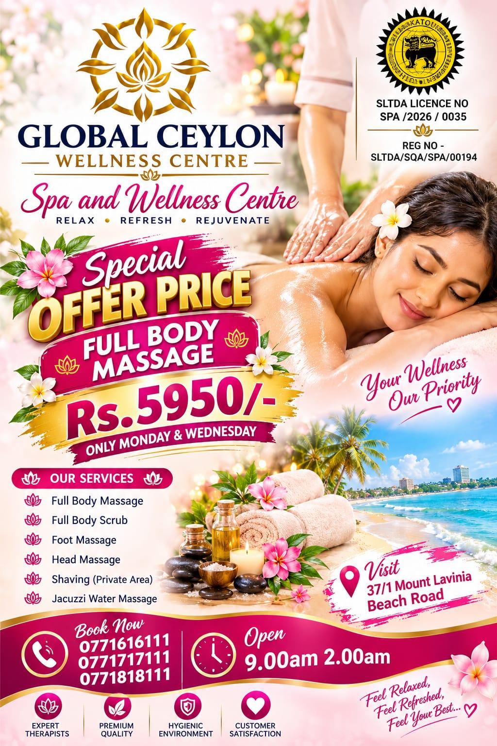 Image of 🪷🪷  G L O B A L   C E Y L O N   Spa and Wellness Centre  🪷🪷